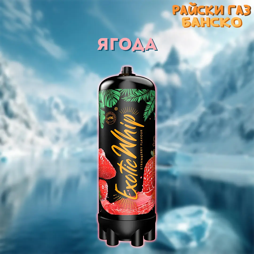 Райски Газ Exotic Whip 670G Ягода - Райски Газ Банско